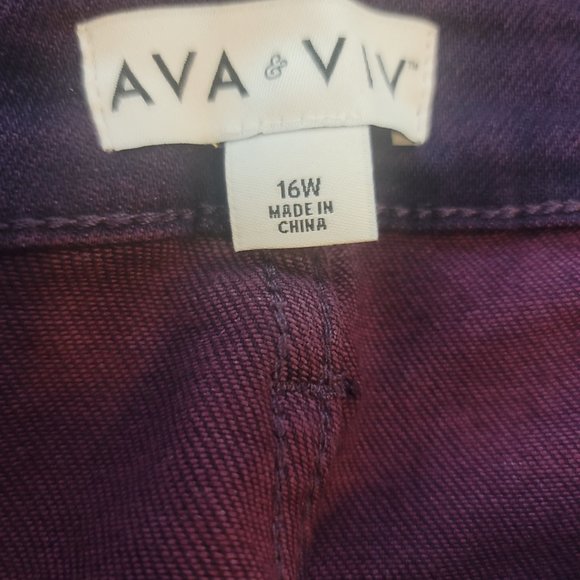 COPY - Purple Acid Wash Jeans Size 16W - Picture 3 of 6